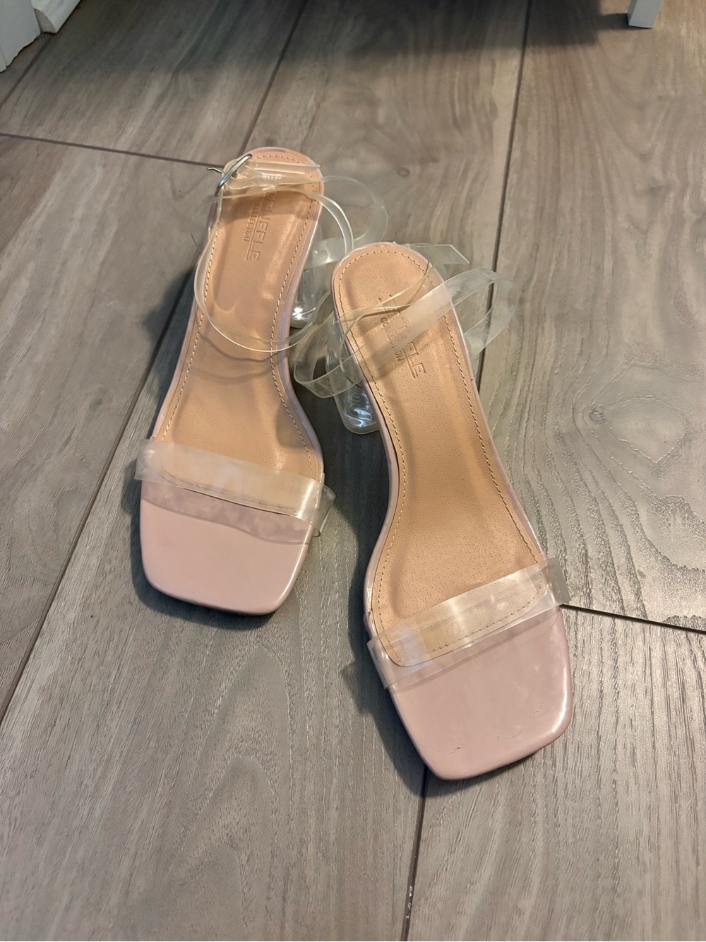 Clear Block Heel Sandals